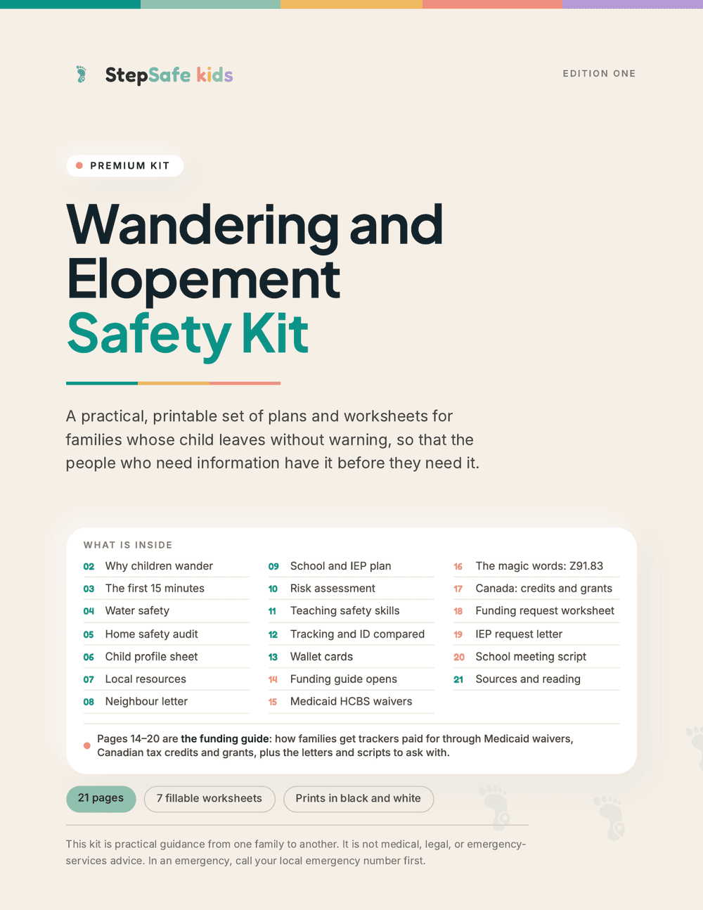 Cover of the Wandering and Elopement Safety Kit